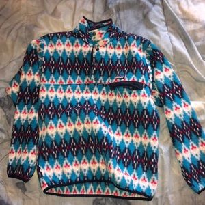 blue patagonia synchilla! cozy n warm